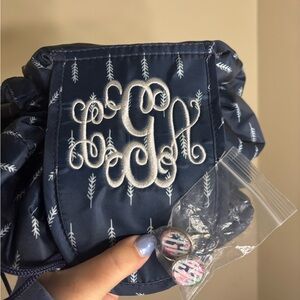 CGA monogram Bundle - NEW EARRINGS & Makeup bag